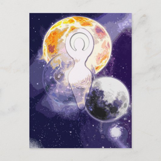 太陽と月の女神 ポストカード (正面)