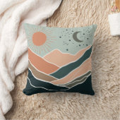 太陽と月の山 クッション (ブランケット)