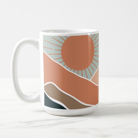 太陽と月の山 コーヒーマグカップ (左)
