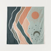 太陽と月の山 タペストリー (正面(横))