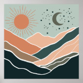 太陽と月の山 ポスター (正面)