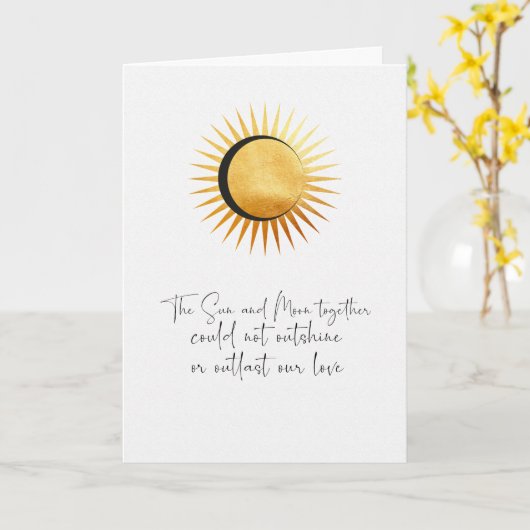 太陽と月の恋人 カード (黄色い花)