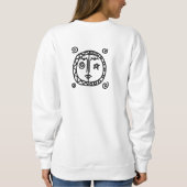 太陽と月の抽象芸術ウェアラブルアート スウェットシャツ (裏面)