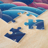 太陽と月の抽象 ジグソーパズル (側面)