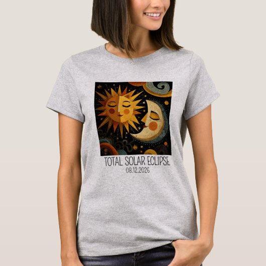 太陽と月の日食 Tシャツ (正面)
