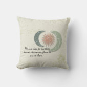 太陽と月の枕 – ボホ自然アクセント クッション (正面)