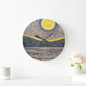 太陽と月の混沌としたスケッチzentangles ラージ壁時計 (ホーム)