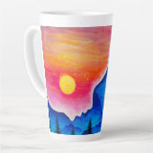 太陽と月の物語 カフェラテマグ (左アングル)