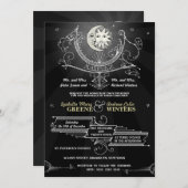 太陽と月の結婚式招待状 招待状 (正面/裏面)