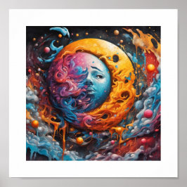 太陽と月の絡み合ったポスター ポスター