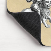 太陽と月の記号セピア マウスパッド (コーナー)