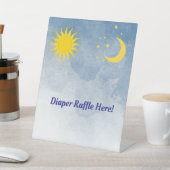 太陽と月の赤ちゃんシャワーシンボルや象徴 台座サイン (インサイチュ)