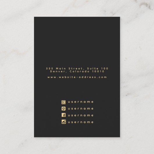 太陽と月の魔力スタッドイヤリングディスプレイカード 名刺 (裏面)