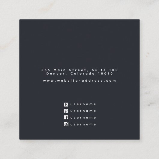 太陽と月の魔力スタッドイヤリングディスプレイ スクエア名刺 (裏面)