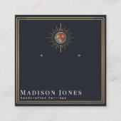 太陽と月の魔力スタッドイヤリングディスプレイ スクエア名刺 (正面)