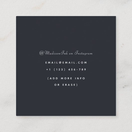 太陽と月の魔性タトゥーアーティスト スクエア名刺 (裏面)