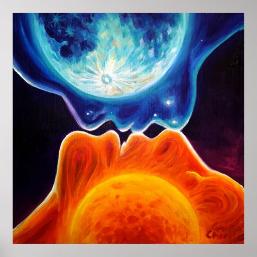 太陽と月キス ポスター (正面)