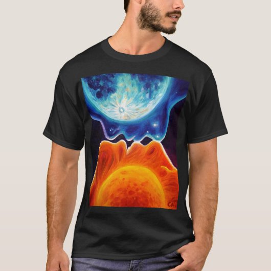 太陽と月キス Tシャツ (正面)