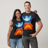 太陽と月キス Tシャツ (ユニセックス)