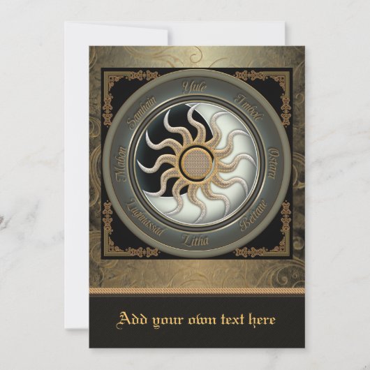 太陽と月輪(大異教の招待状) 招待状 (正面)