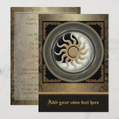 太陽と月輪(大異教の招待状) 招待状 (正面/裏面)