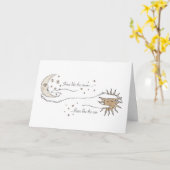 太陽と月 カード (黄色い花)