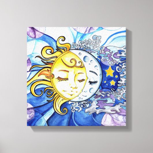 太陽と月 キャンバスプリント (正面)