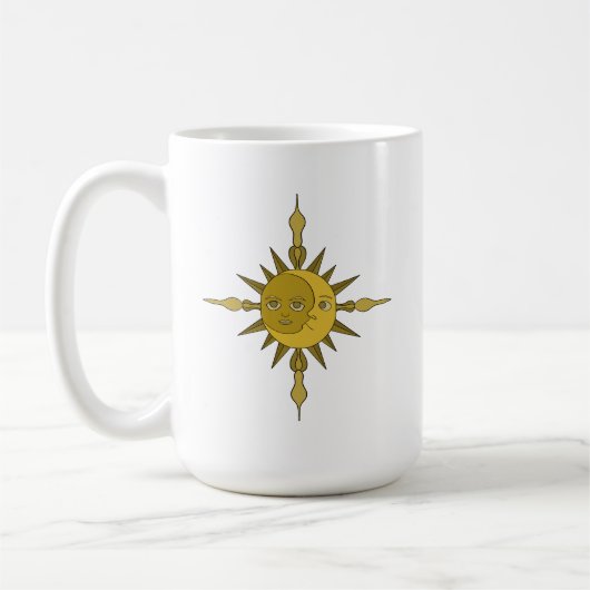 太陽と月 コーヒーマグカップ (左)