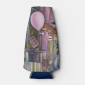 太陽と月 ピンクの風船 ボトルクーラー (正面)