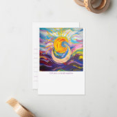 「太陽と月」フラットノートカード ノートカード (正面/裏面インサイチュ)