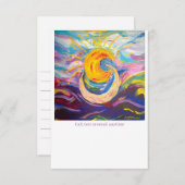 「太陽と月」フラットノートカード ノートカード (正面/裏面)