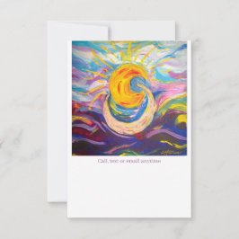 「太陽と月」フラットノートカード ノートカード