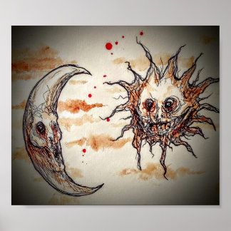 太陽と月 ポスター