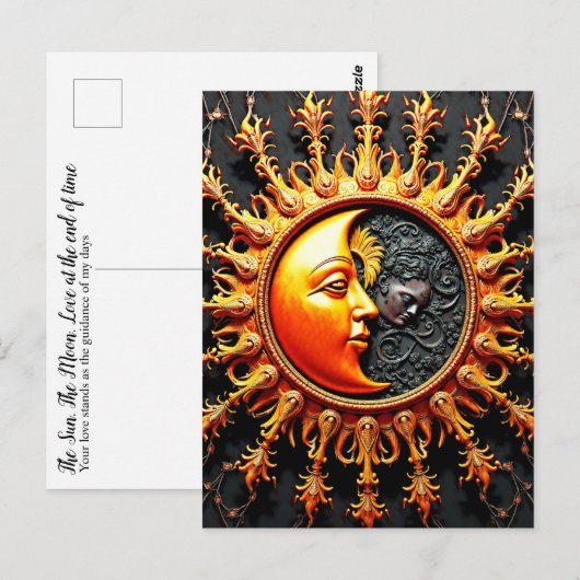 太陽と月 ポストカード (正面/裏面)