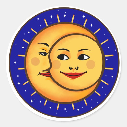 太陽と月 ラウンドシール (正面)