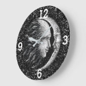 太陽と月 ラージ壁時計 (傾斜)