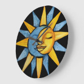 太陽と月                                 ラージ壁時計 (傾斜)