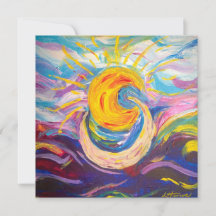 「太陽と月」勇気付けられるフラットカード