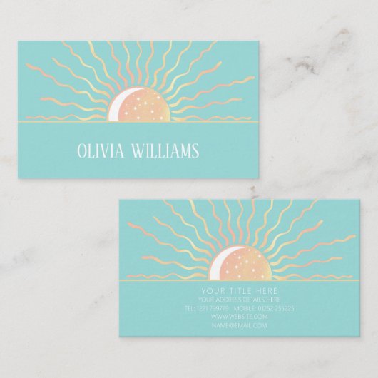 太陽と月 名刺 (正面/裏面)