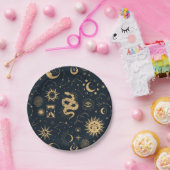 太陽と月 – 天文学魔女 ペーパープレート (パーティー)