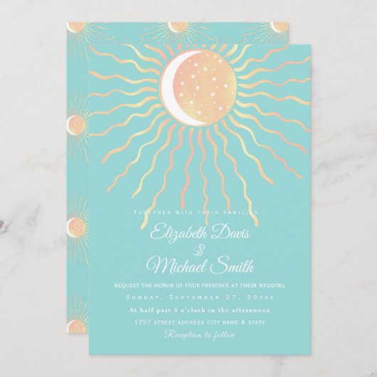 太陽と月 招待状 (正面/裏面)