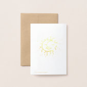 太陽と月 箔カード (裏面封筒付き)