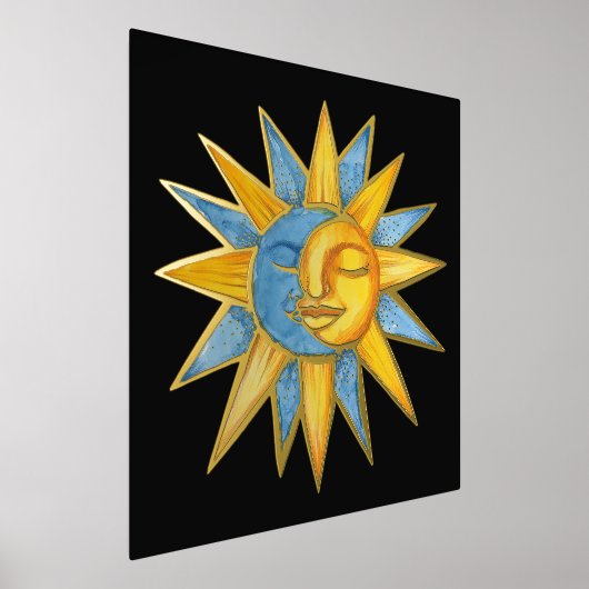 太陽と月 箔ポスター (レイダウン)