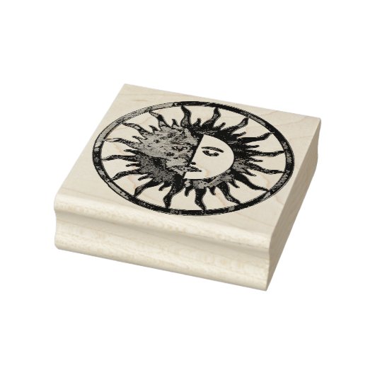 太陽と月 – 青い緑+あなたのバックグラジャー。 ラバースタンプ (スタンプ)