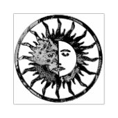 太陽と月 – 青い緑+あなたのバックグラジャー。 ラバースタンプ (インプリント)