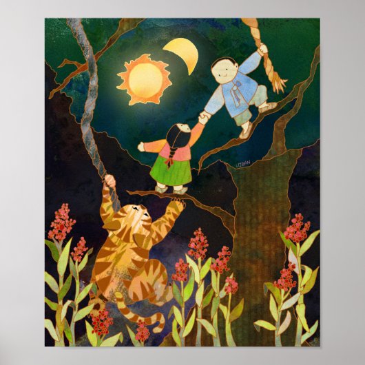 太陽と月:韓国のフォーク物語のポスター ポスター (正面)