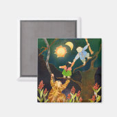 太陽と月:韓国のフォーク物語の磁石 マグネット (正面/裏面)