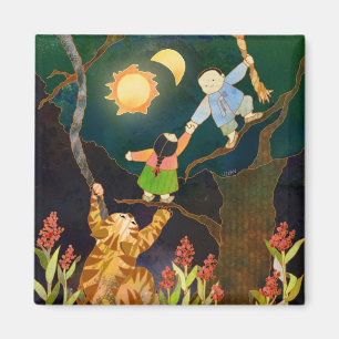 太陽と月:韓国のフォーク物語の磁石 マグネット