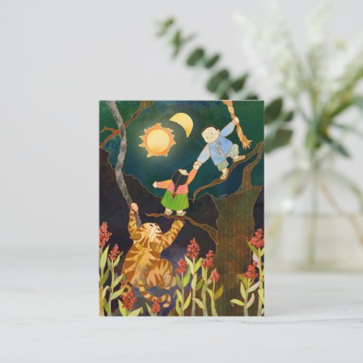 太陽と月:韓国のフォーク物語はがき ポストカード (スタンド正面)