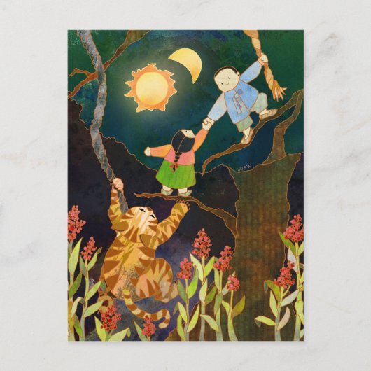 太陽と月：韓国のフォーク物語はがき ポストカード (正面)